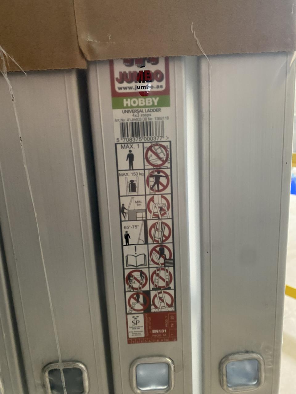 Vouwladder 4x3 sport met platform NIEUW