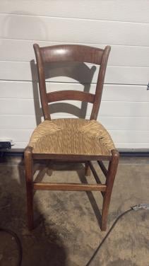 Rieten stoel