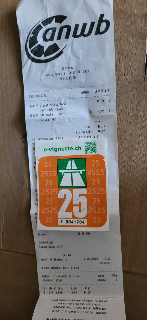 Autobaan vignet Zwitserland
