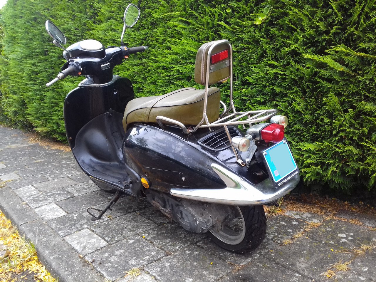 ZNEN retro scooter 2008 50cc blauw kenteken snorfiets