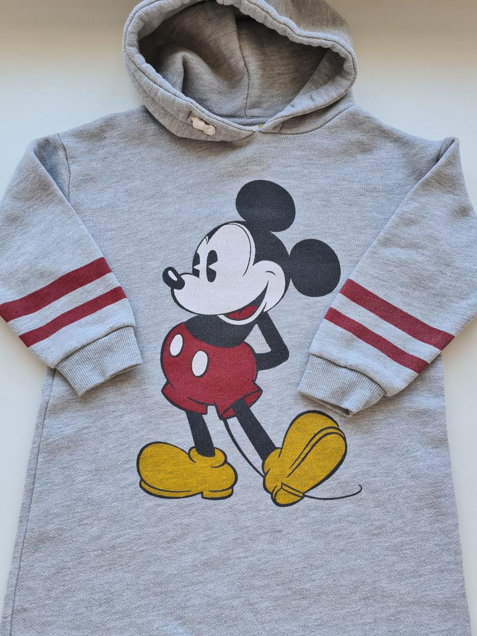 Zara Disney Mickey Mouse capuchon sweater / jurk  Maat 122