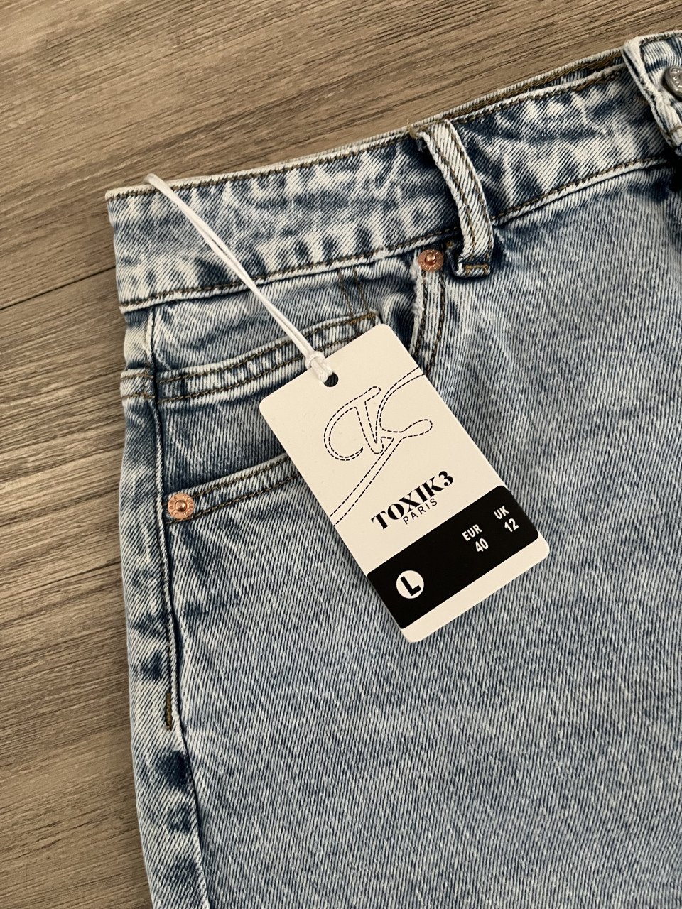 Jeansrok met split mt L