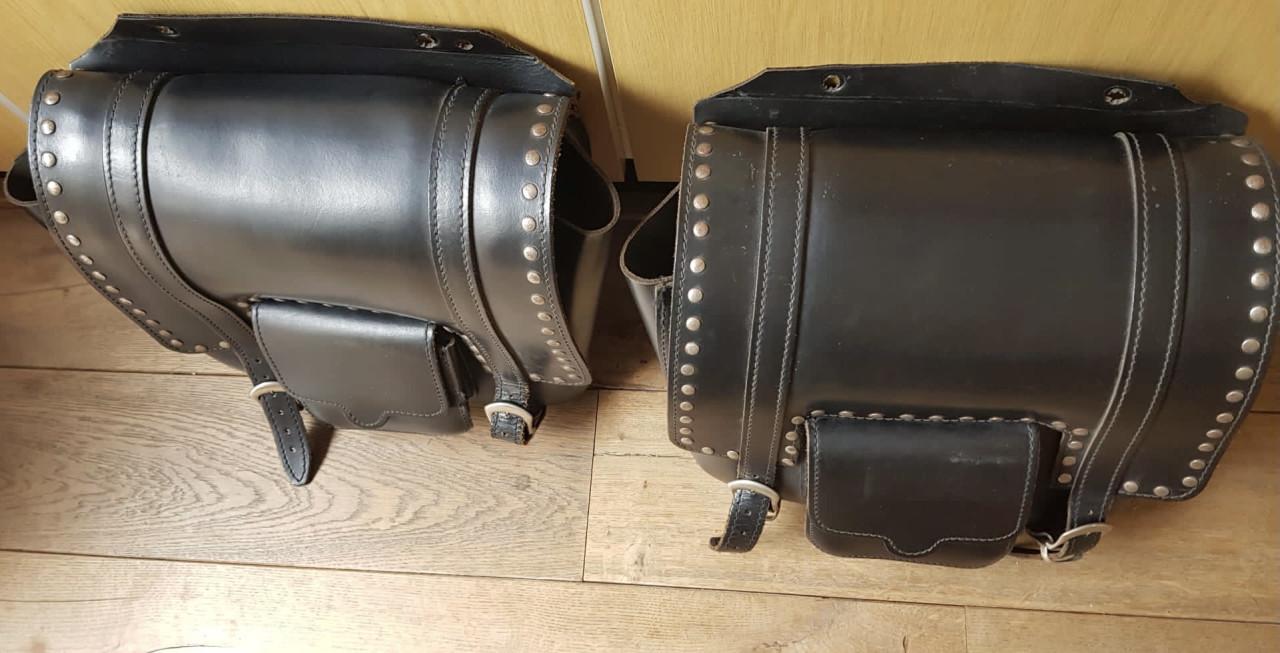 Lederen vintage motortassen HD