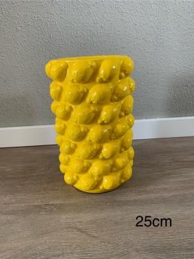 Prachtige vaas met citroenen erop
