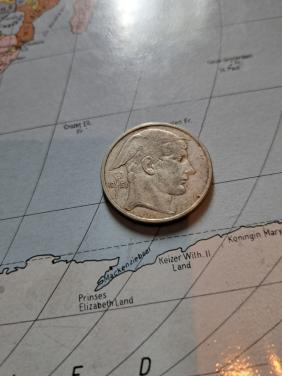50 franc belgie zilver