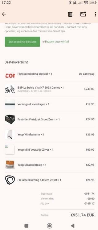 BSP La Dolce Vita N7 - 57cm onyx black mat zgan moederfiets!