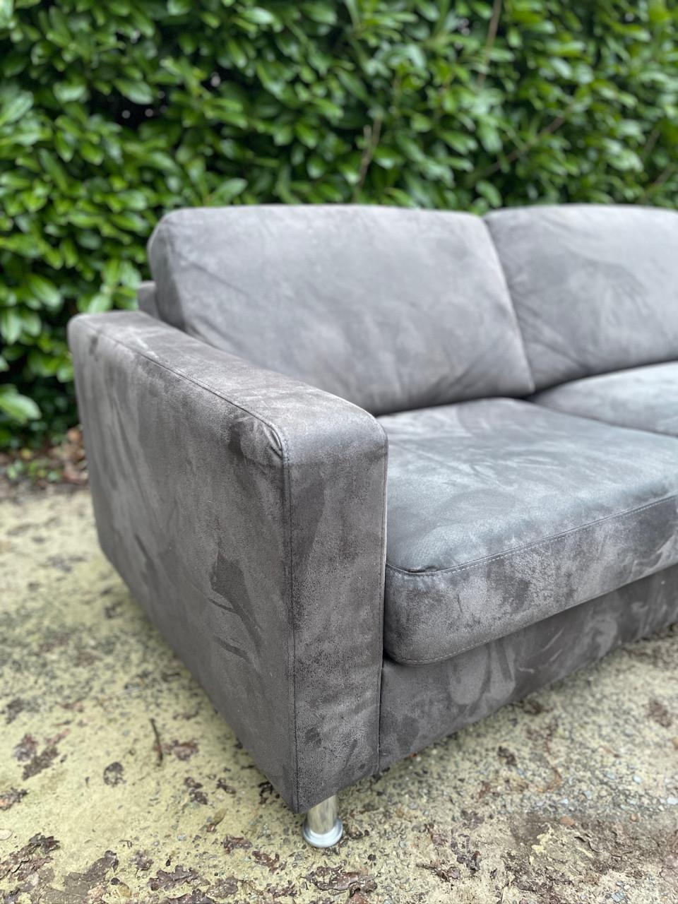 Grote Antraciet Hoekbank-Ruime Lounge Zit-Gratis Levering