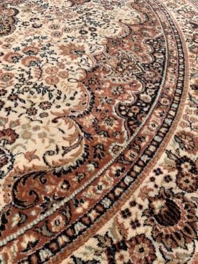 🤎Schitterend Sfeervol Rond Vintage Vloerkleed in NIEUWSTAAT 🤎Zuiver Wol✨