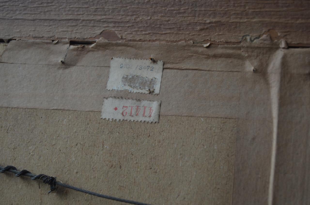 Grote kleurenets (?) Stadsgezicht Brugge, gesigneerd 'van Meulen'