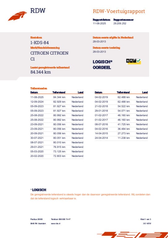 Citroen C1 1.0 tendance automaat