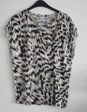 Shirt met print zwart bruin  maat s