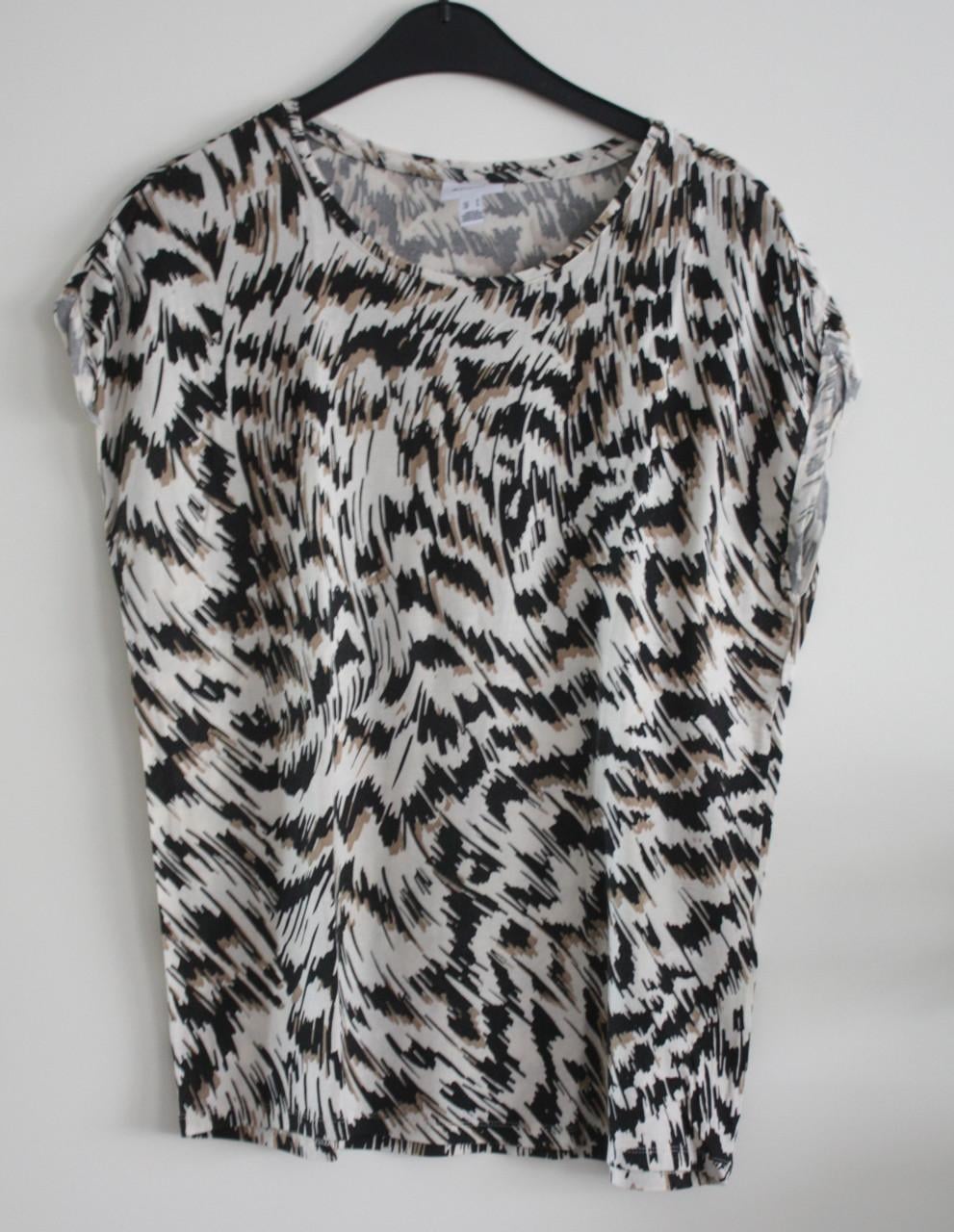 Shirt met print zwart bruin  maat s