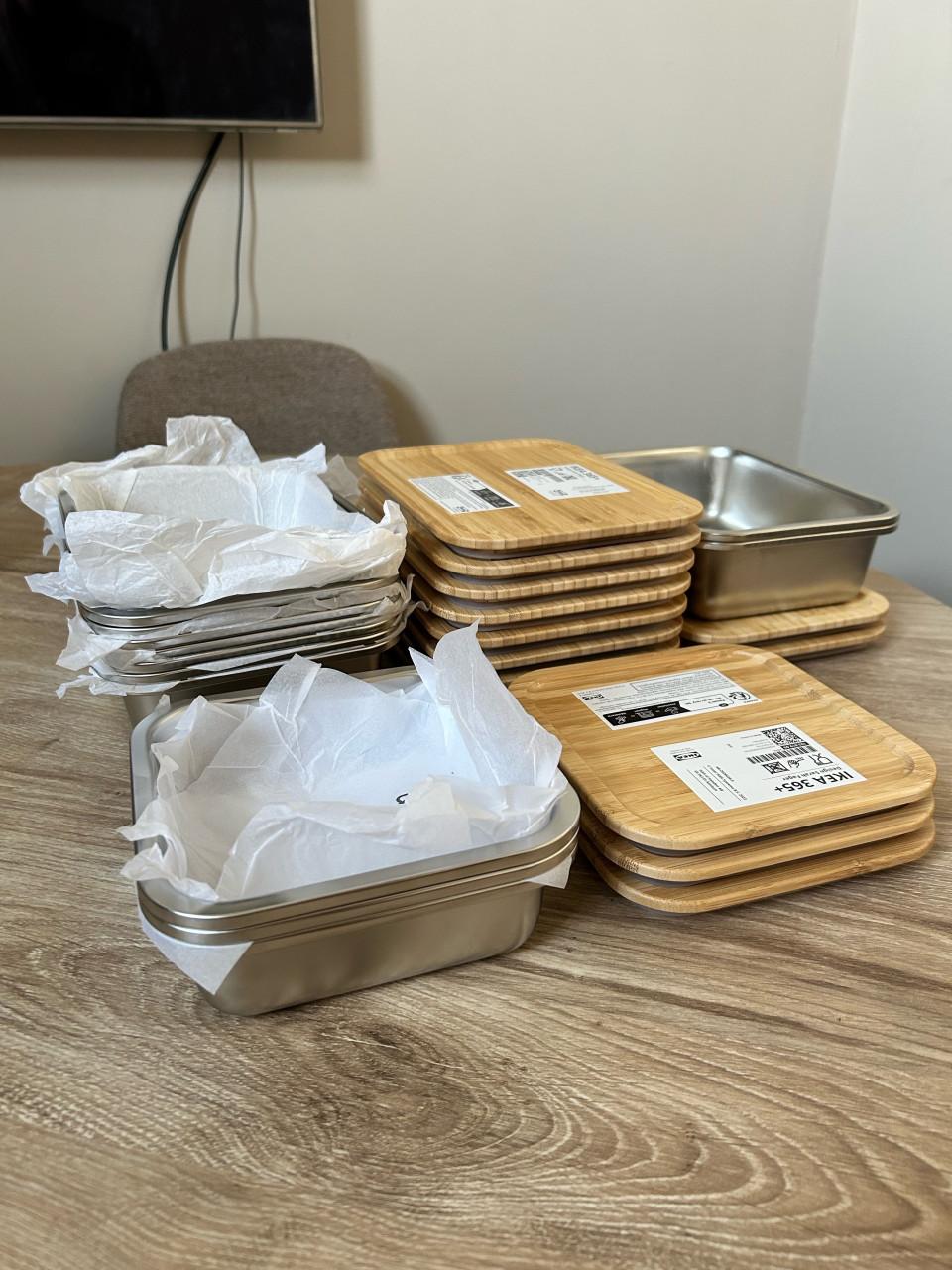 IKEA 365+ Voedselbewaarbakken met bamboe deksels (13 st)