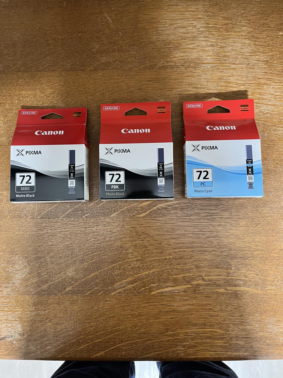 Canon Cartridges: 72MBK, 72PBK, 72PC(Canon Pro10-S)