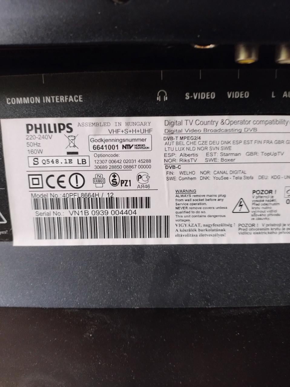 Phillips 40 inch smart tv