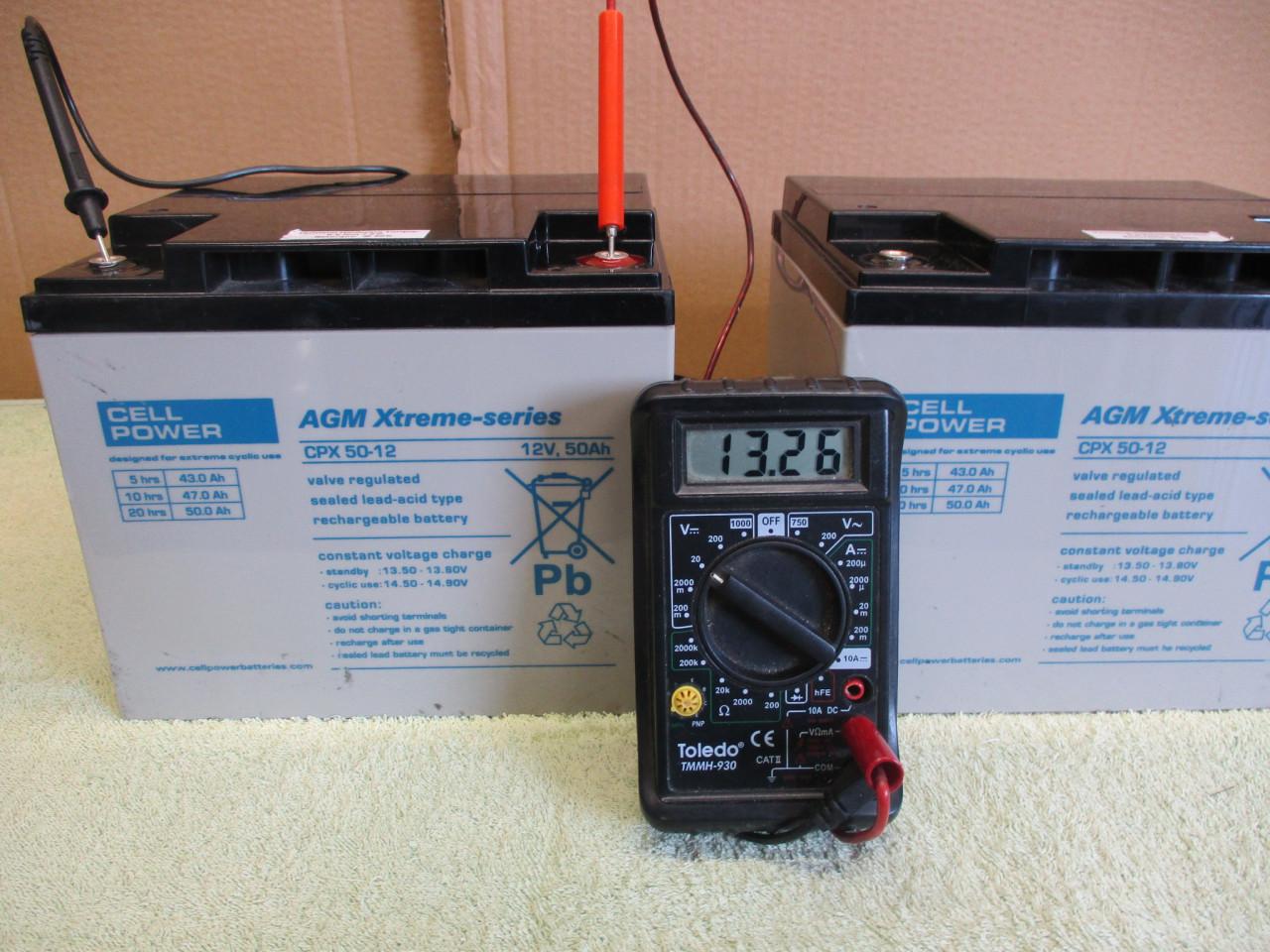 2 zgan AGM 12v-50Ah accu,s scootmobiel