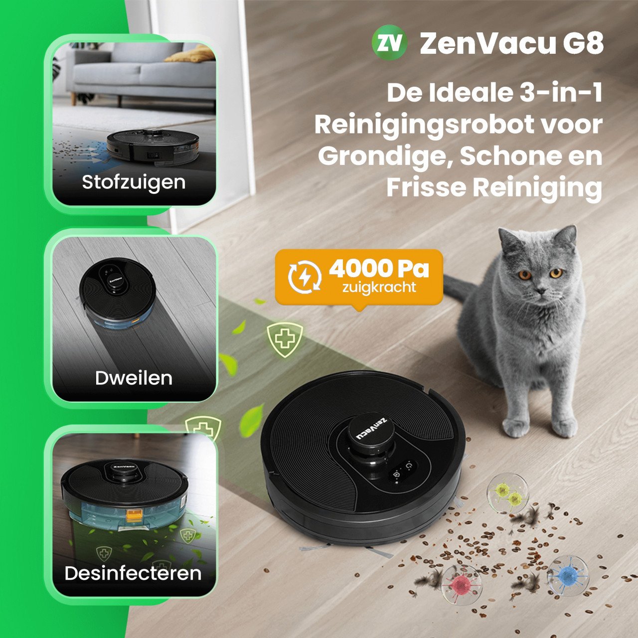 Robotstofzuiger ZenVacu G8