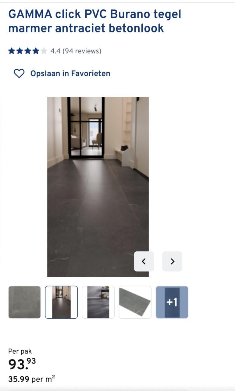Burano PVC tegels, NIEUW! 13 m² (normaal €469,65 nu €195,-)