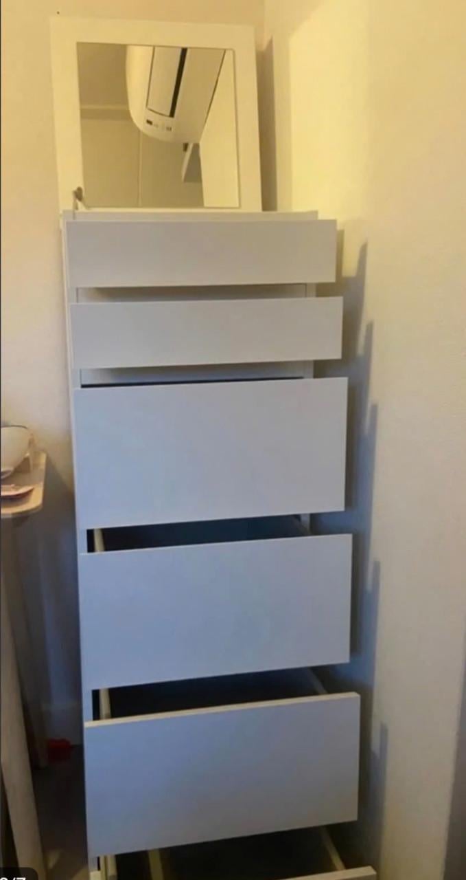 Malm ladekast met spiegel ikea