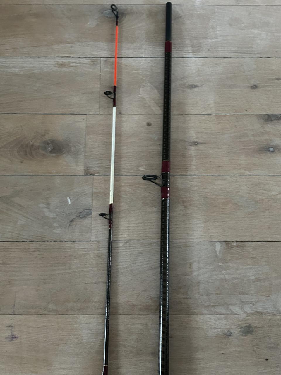 Te koop twee maal silstar traverse tournament x 5 meter zeehengel