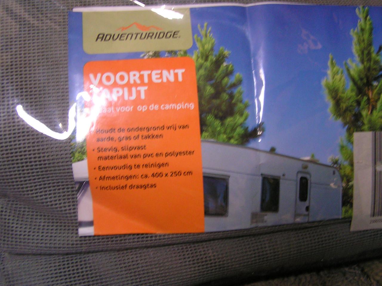 VOORTENTMAT 400X250 PVC GRIJS