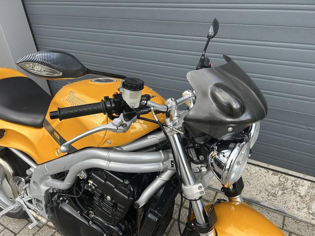 Triumph Speed Triple uit 2000 met 25 dkm, sportdemper, monocover €2350,-