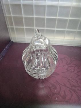 Vintage Rattenberg Bleikristal kristallen snuisterijenschaaltje peer.