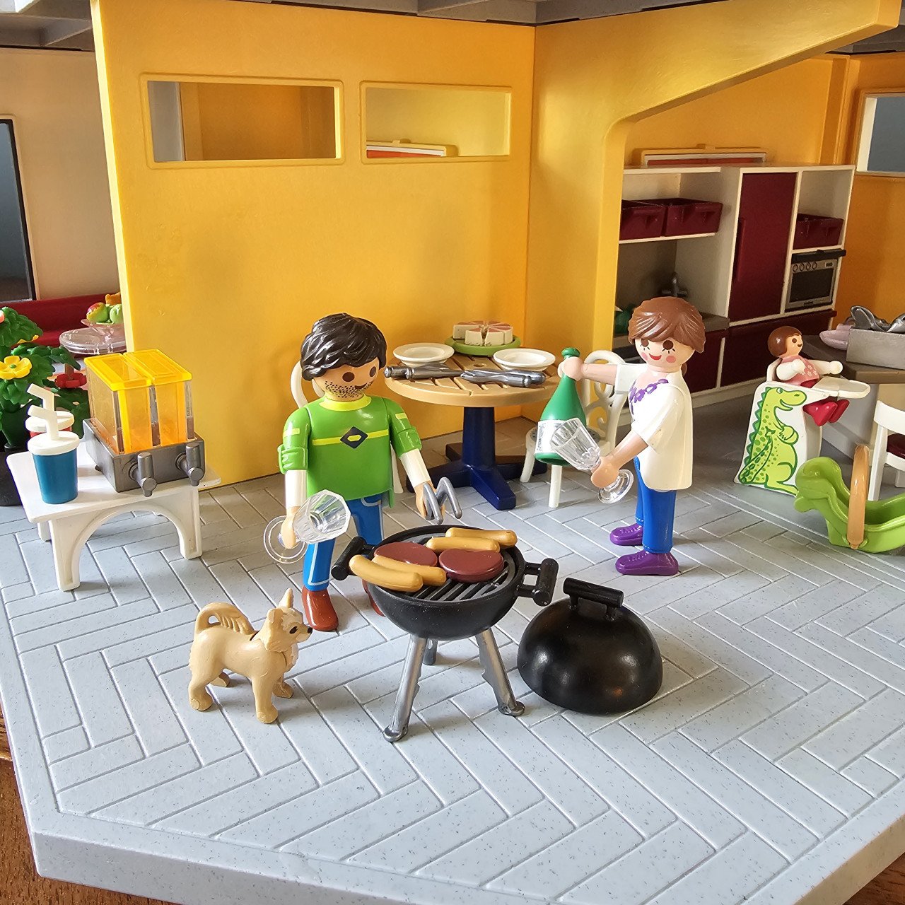 Playmobil poppenhuis konijnenhok cavia's verzorgen