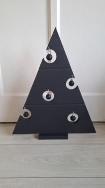 Houten kerstboompjes