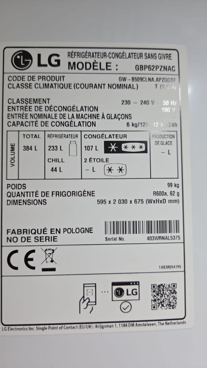 LG koelvriescombi