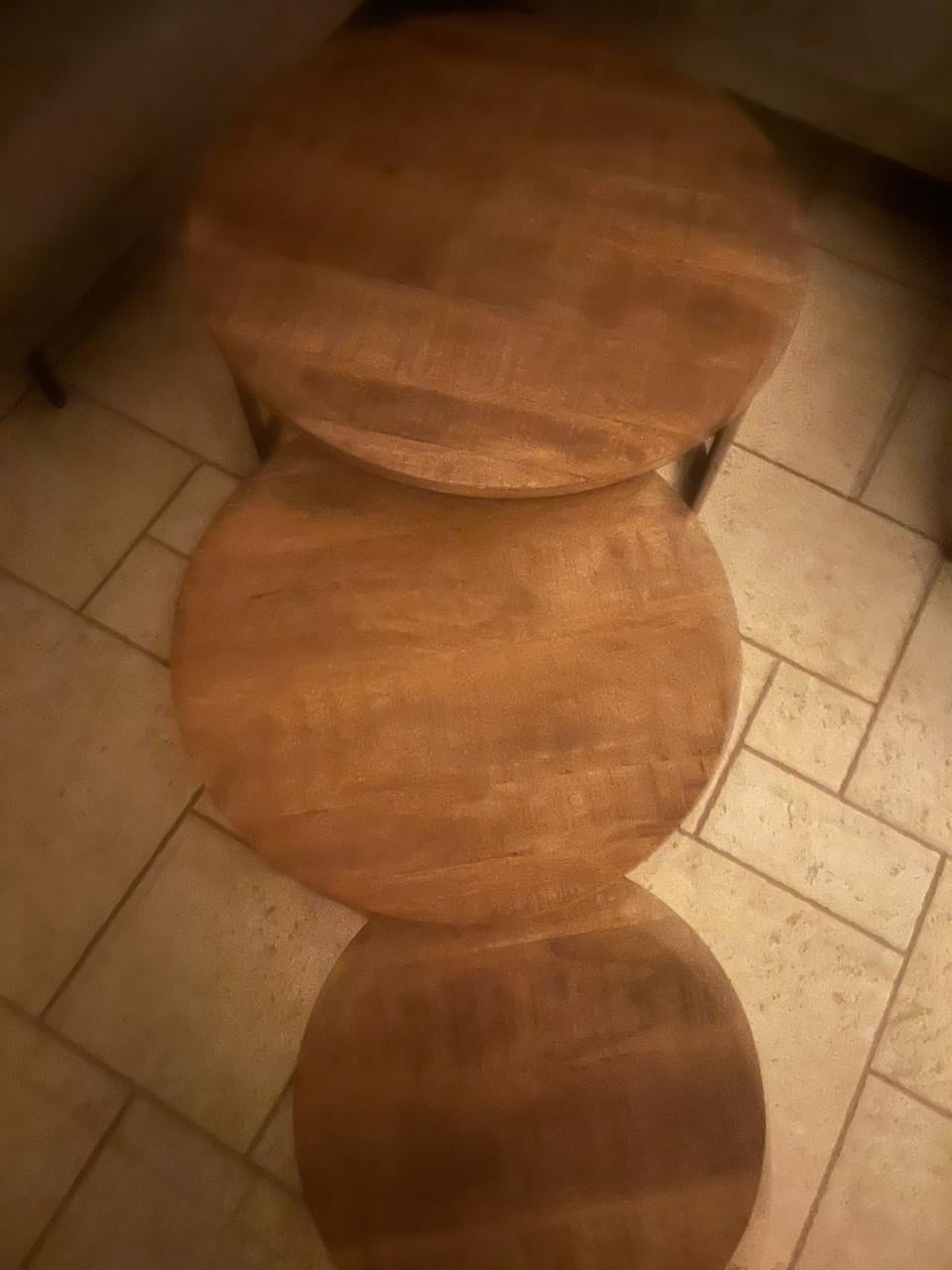 Mangohout salontafel set