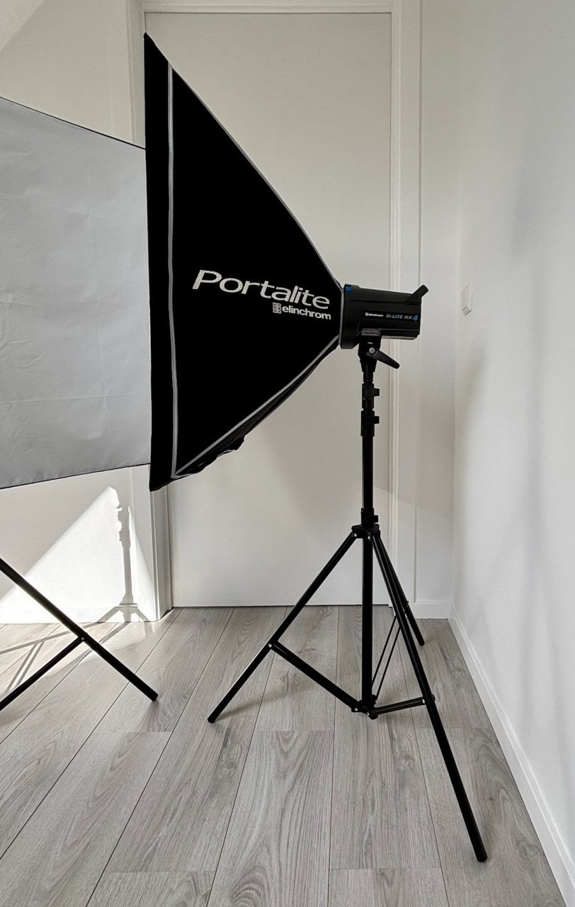Studioflitsers Elinchrom D-lite RX4 met softboxen -- ZGAN