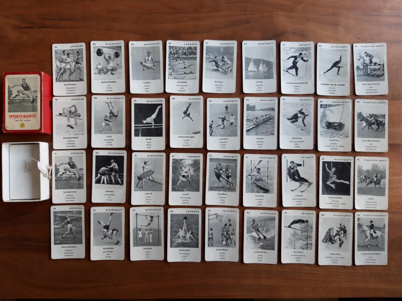 Vintage sportkwartetspel 1958