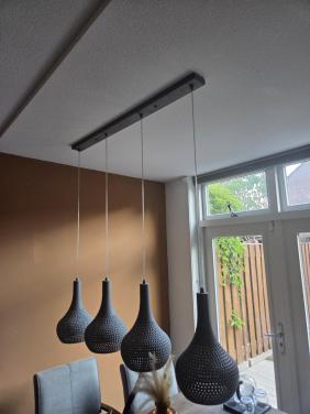 Hanglamp,afm:150x130x25cm,grijs / metaal / betonlook