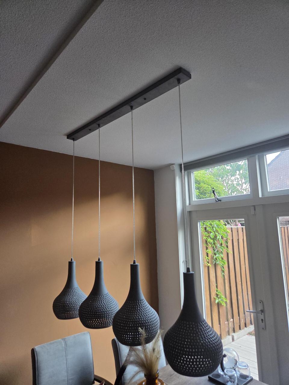 Hanglamp,afm:150x130x25cm,grijs / metaal / betonlook