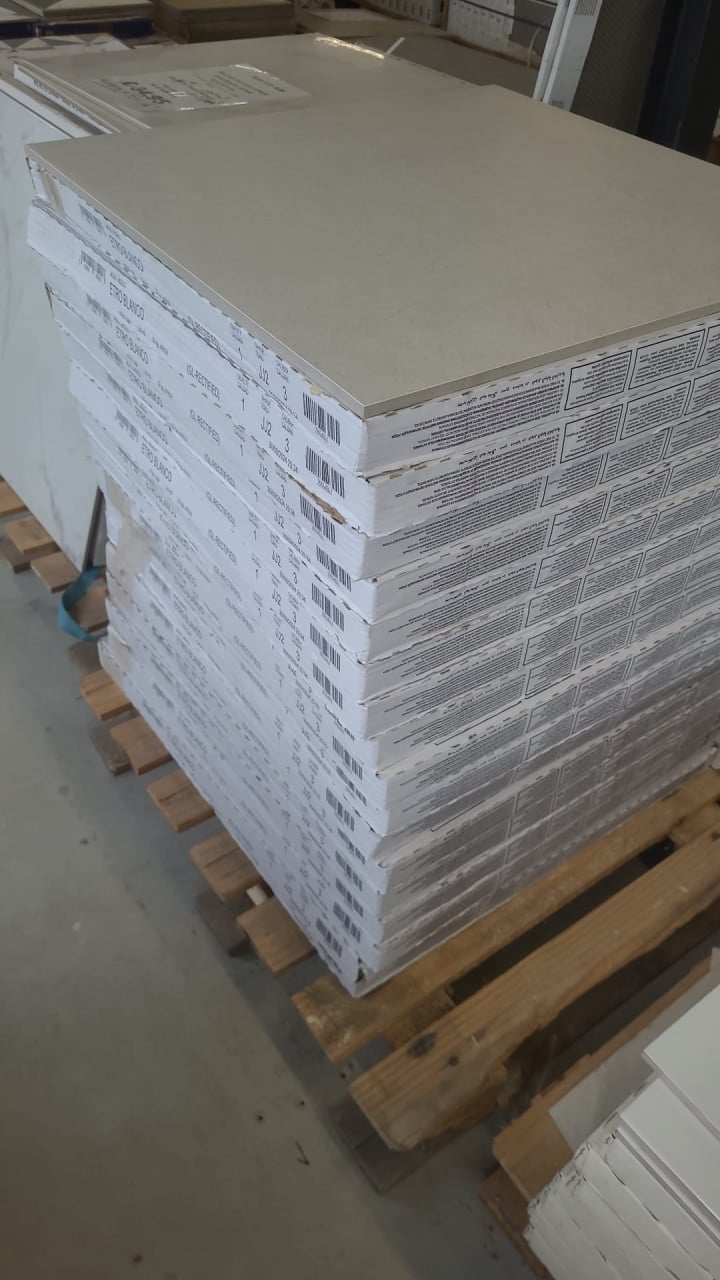 TSZ1251 ca 18 m² stonelook tegels, greige, 60x60 cm, per m²