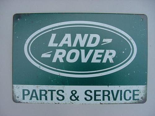 Landrover Metalen Bord