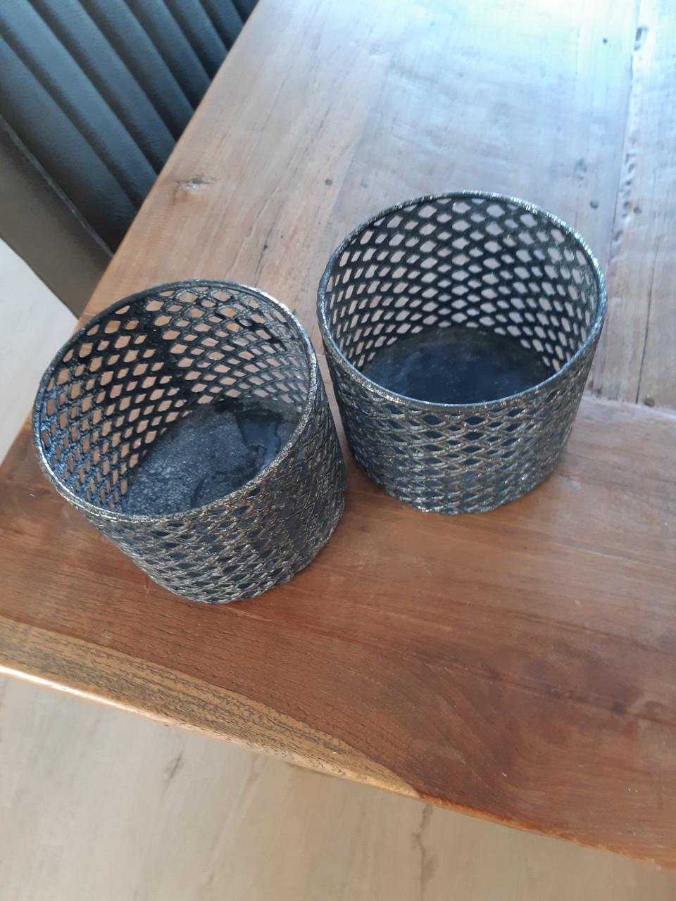 Waxine licht houders in goede staat