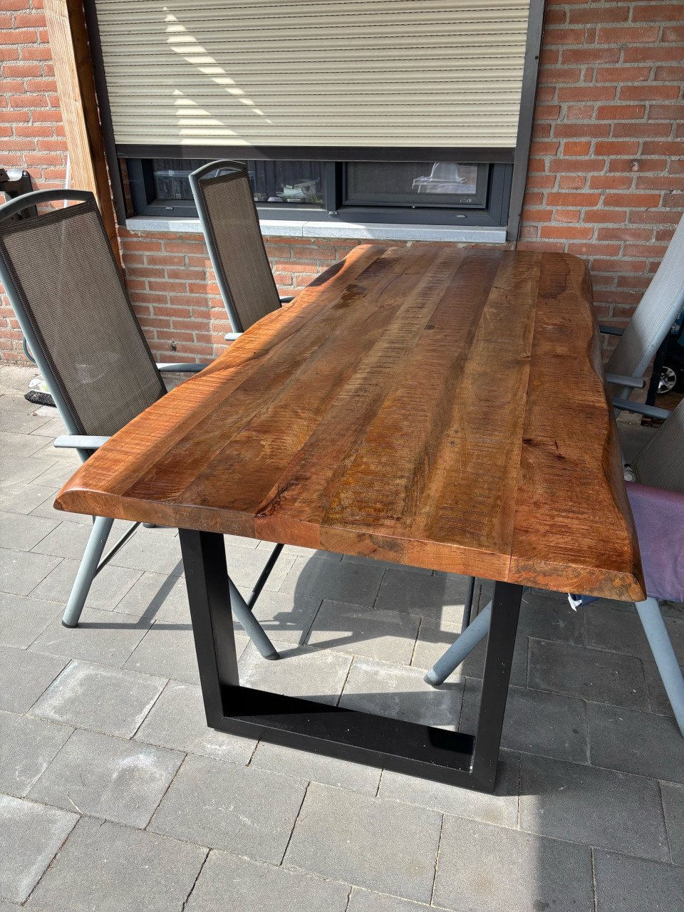 Eettafel mangohout 220x100