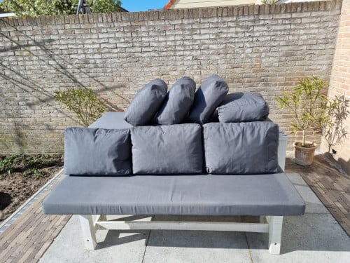 Loungebank zit- en rugkussens