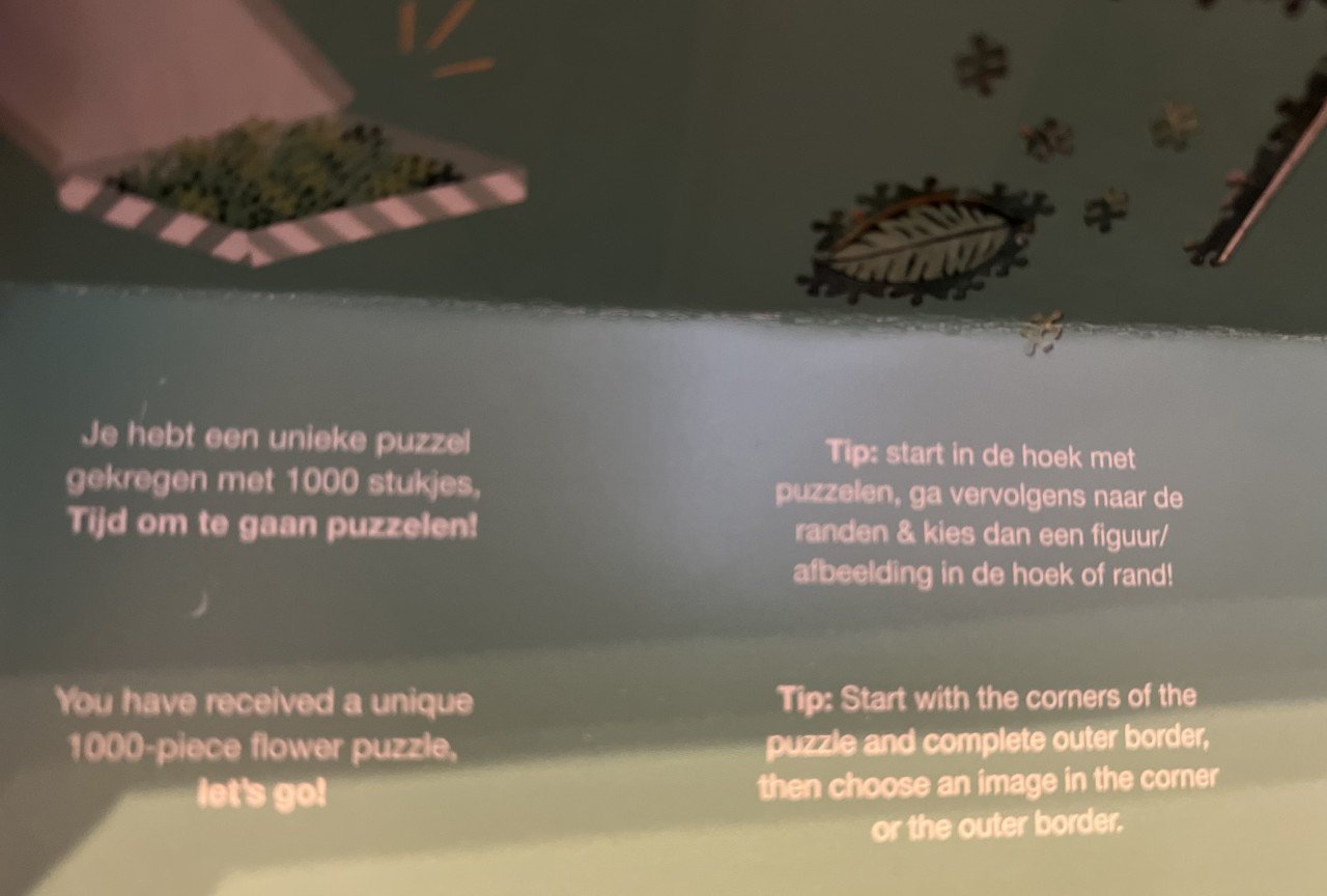 Plantenpuzzel 1000 stukjes
