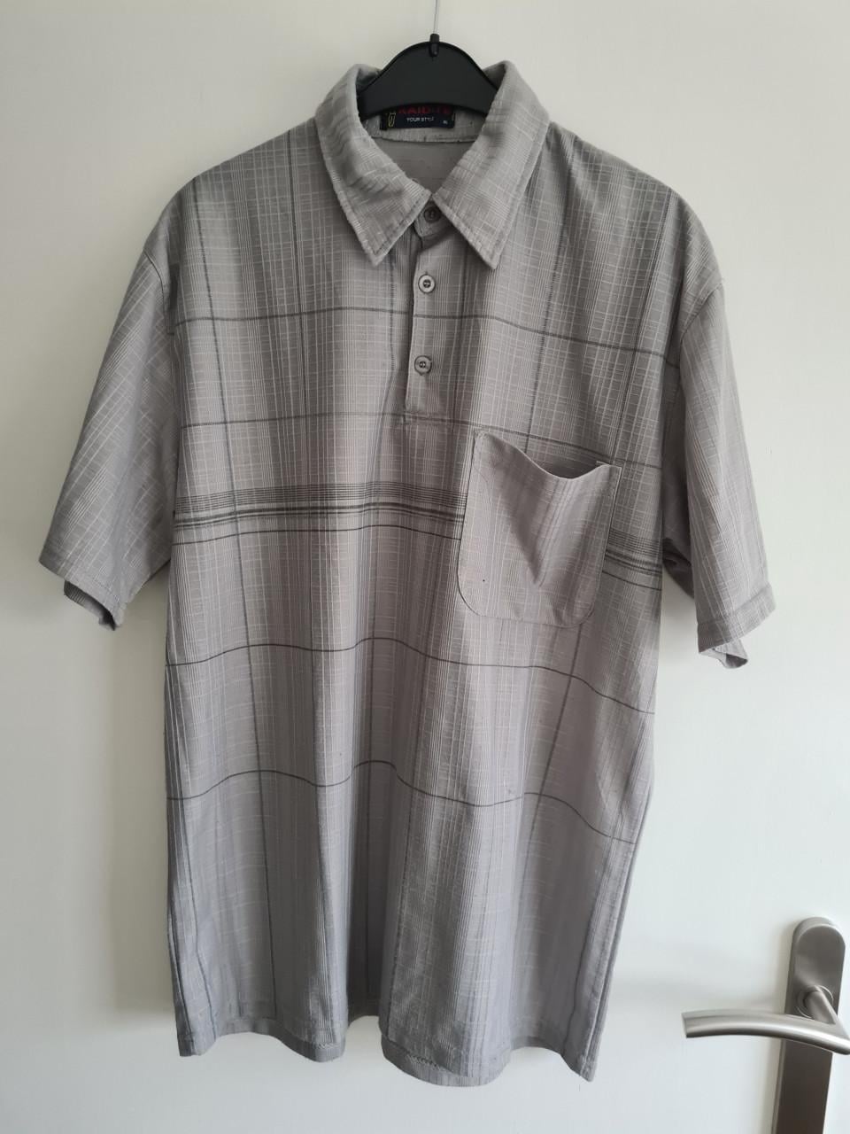 2 heren poloshirt / overhemd grijs en zwart van Kaditi Mt XL