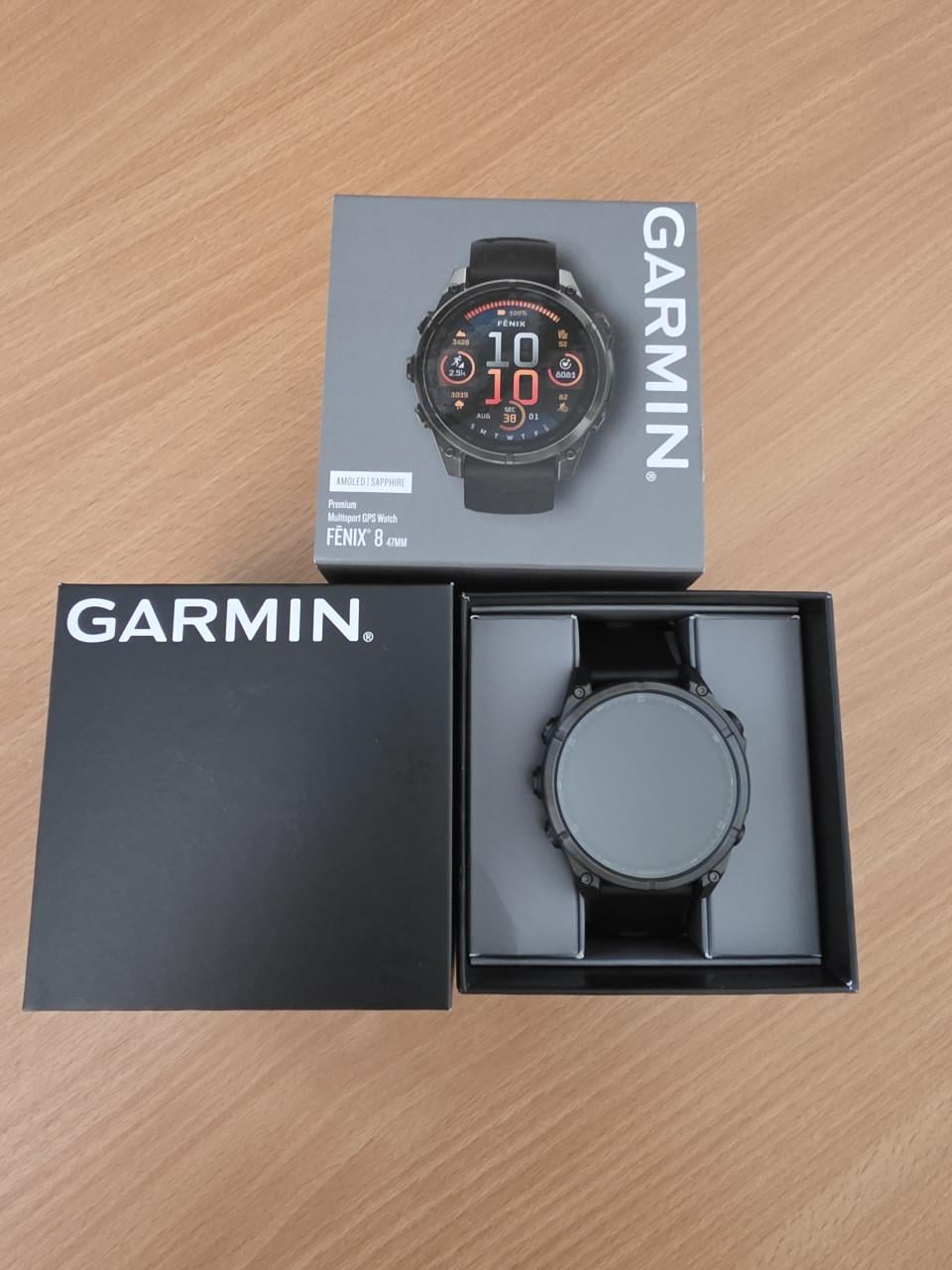 Garmin fēnix® 8 Sapphire AMOLED 47 mm – Als nieuw – Bon aanwezig