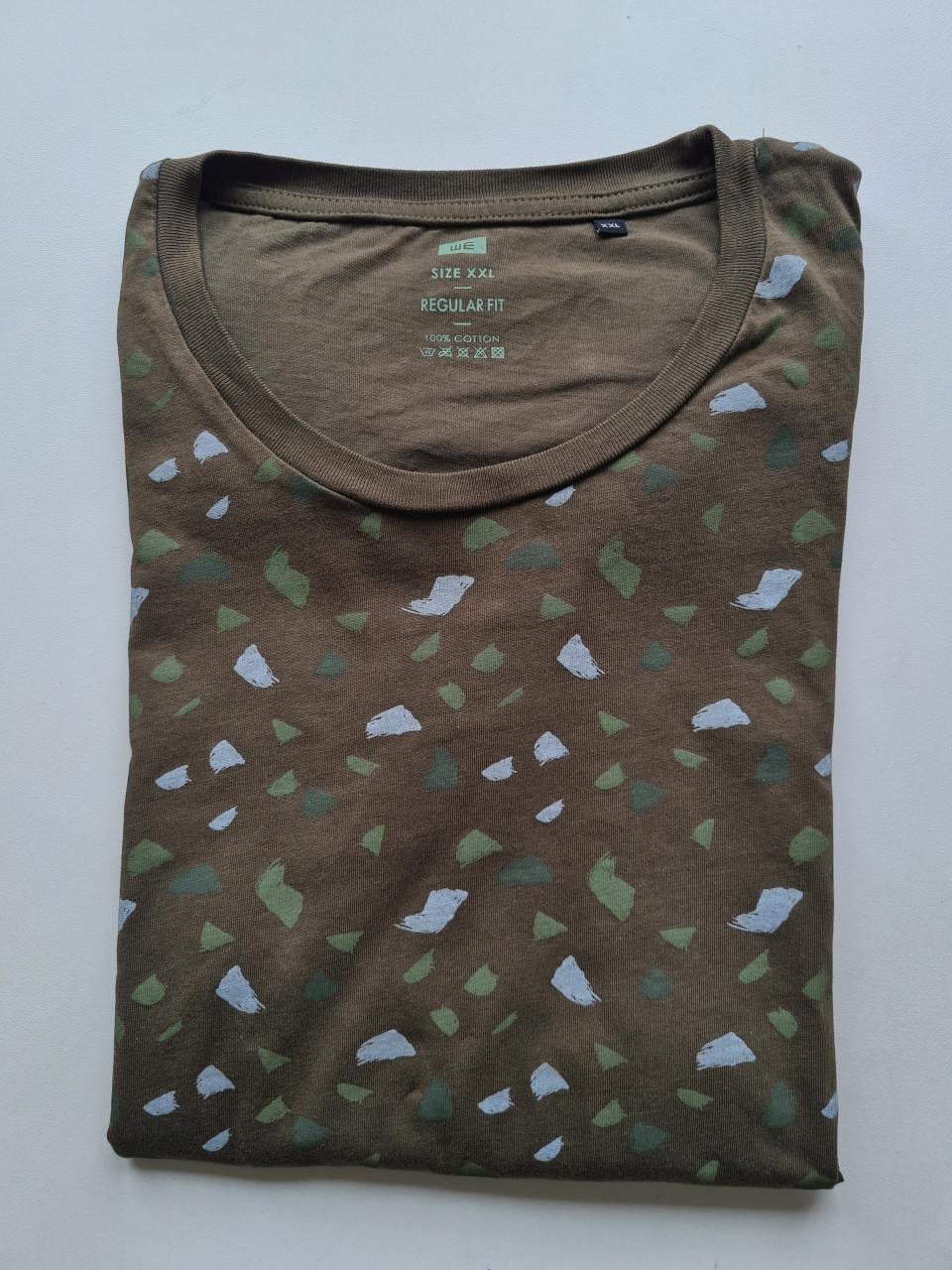 WE Fashion kaki groen T-shirt  Maat XXL