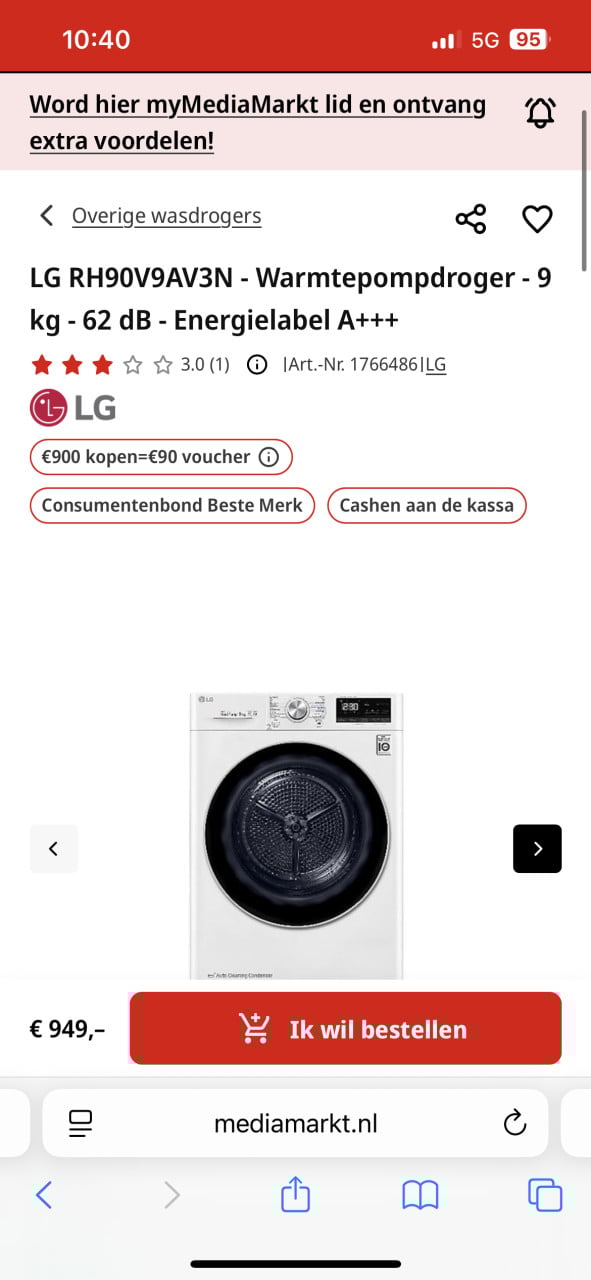 Wasmachine en droger