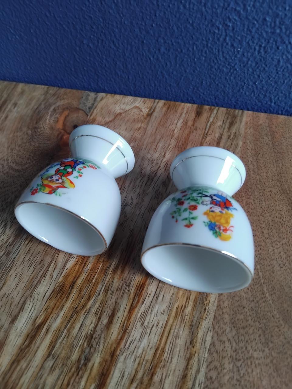 Vintage Eierdopjes Porselein 50's/60's