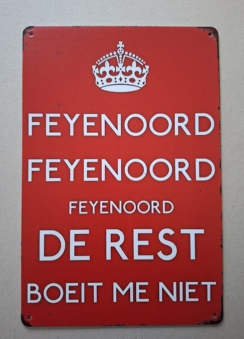 Feyenoord Metalen Bord