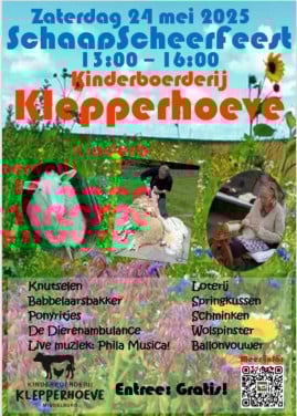 Schaapscheerfeest kinderboerderij de Klepperhoeve