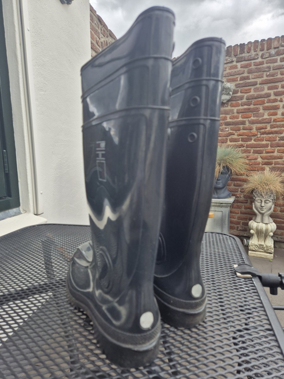 Rubberen laarzen met stalen neuzen