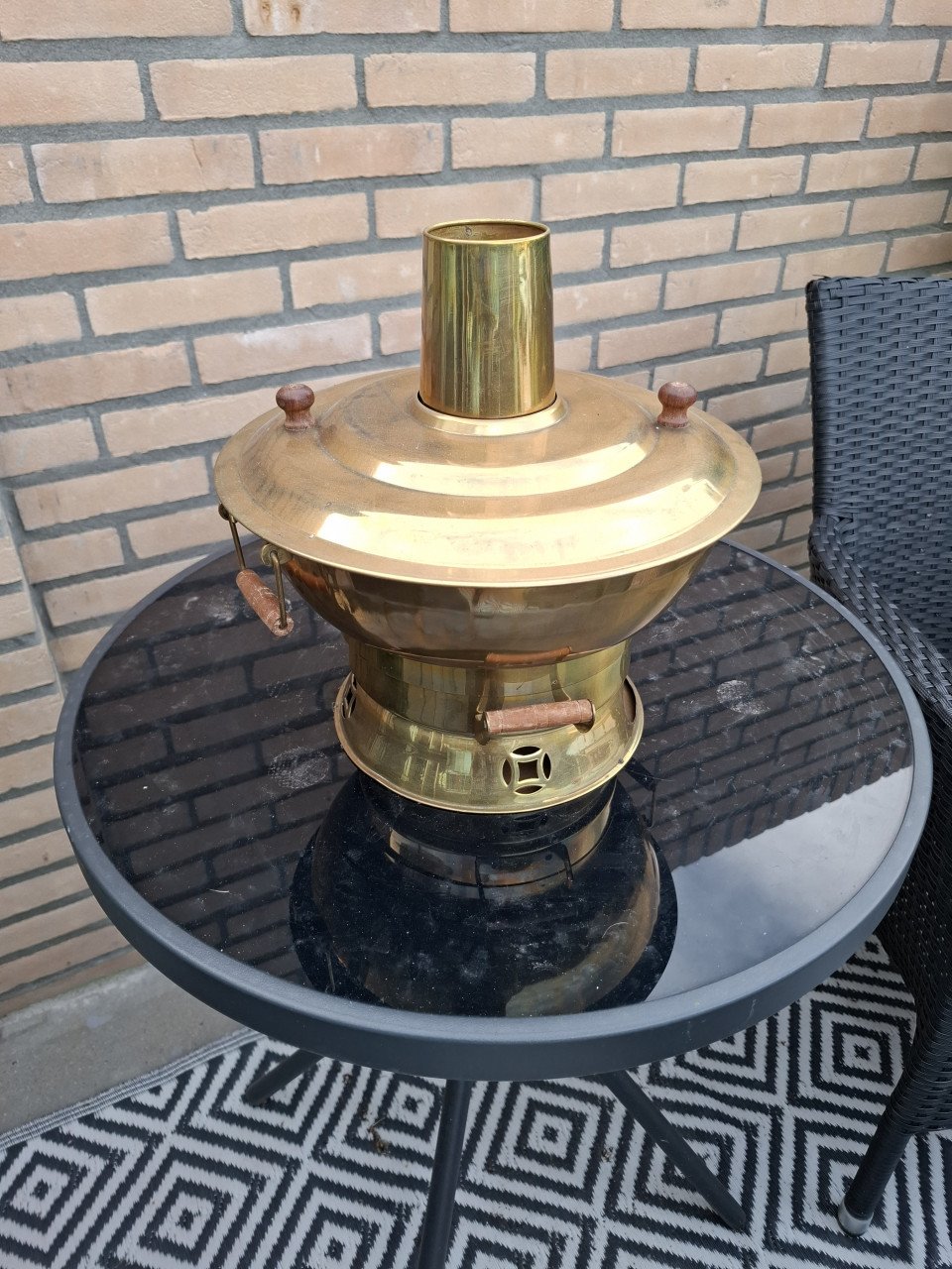 Chinesse hot pot/ fondue pan-koper
